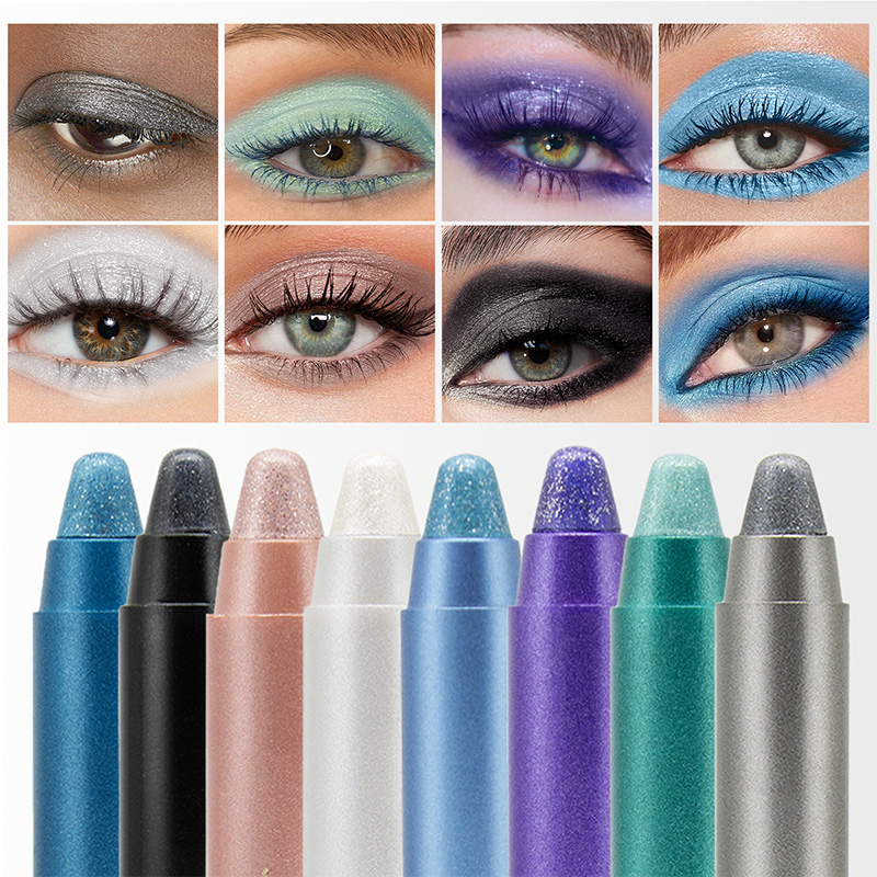Lápiz de sombra de ojos abrillantador en crema brillante de 8 colores