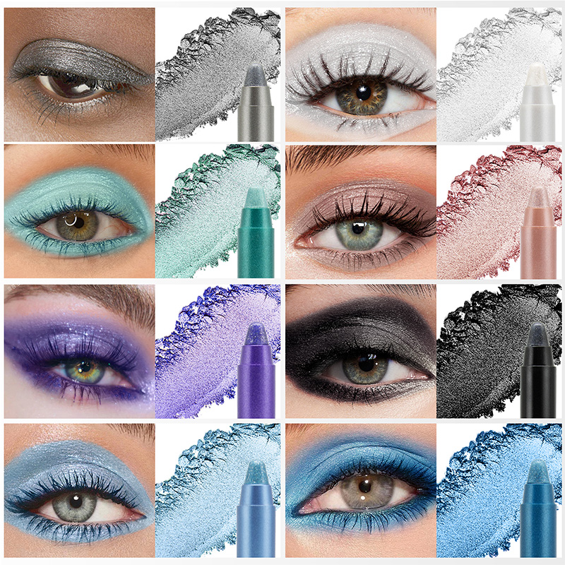 Lápiz de sombra de ojos abrillantador en crema brillante de 8 colores