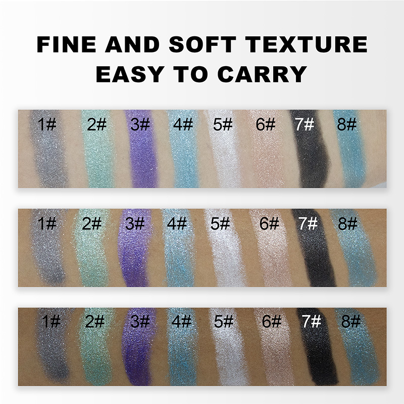 Lápiz de sombra de ojos abrillantador en crema brillante de 8 colores