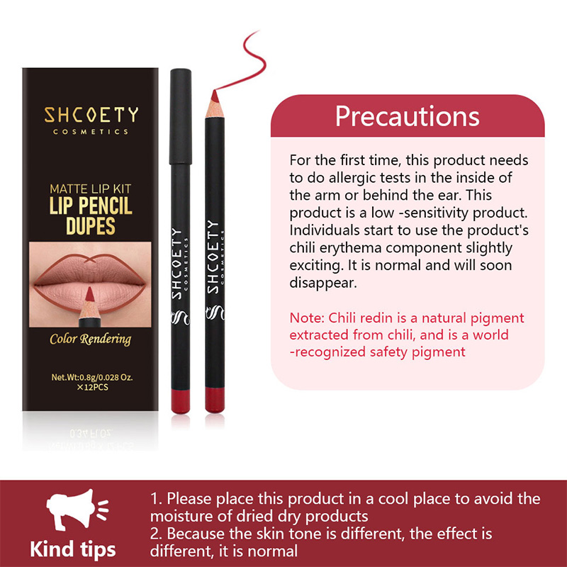 Delineador de labios mate impermeable de larga duración de verano