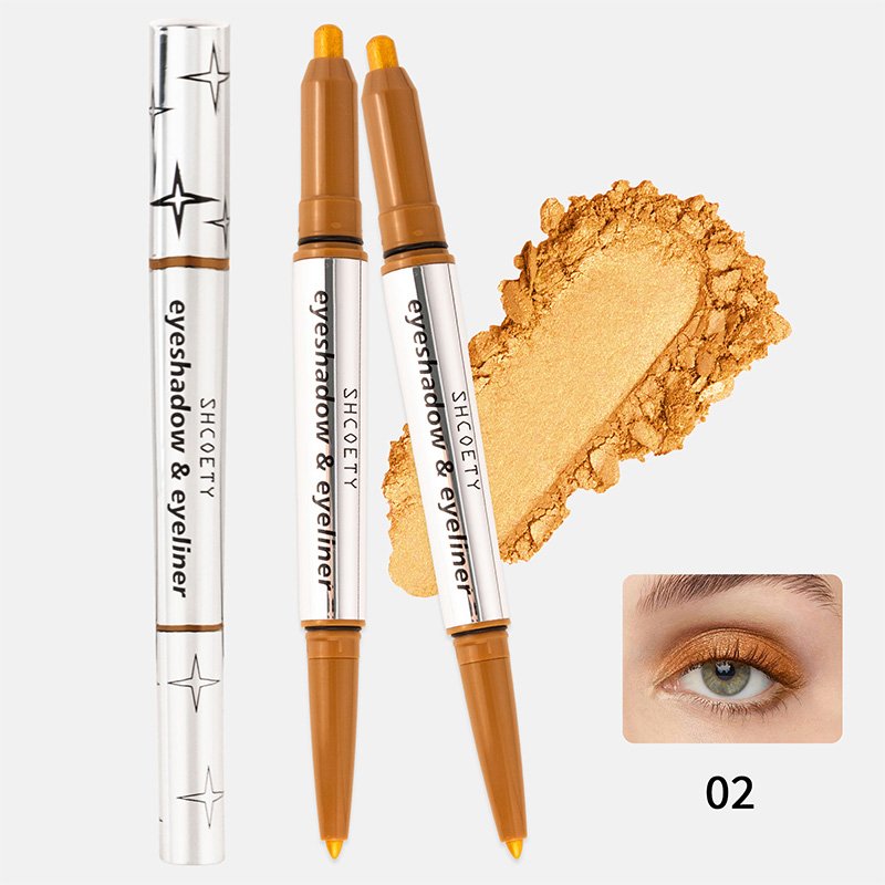 Lápiz delineador y barra de sombra de ojos brillante 2 en 1